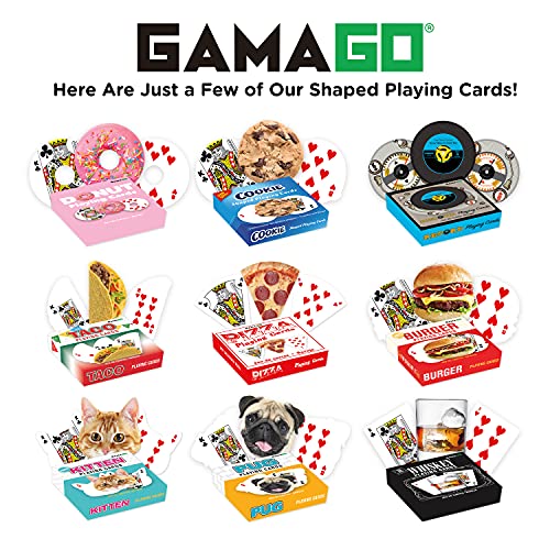 Gamago Pizza Playing Cards - Pizza Shaped Deck Of Cards To Play Your Favorite Card Games