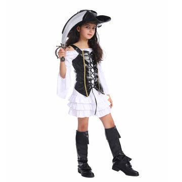 Pgond Cute Pirate Girls Halloween Dress Up Costume L