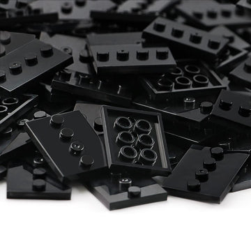Feleph 60Pcs Plates Parts Tile Modified 3X4 With 4 Studs In Center Black Compatible With Figure Display Base Collector Series Pack Set 88646