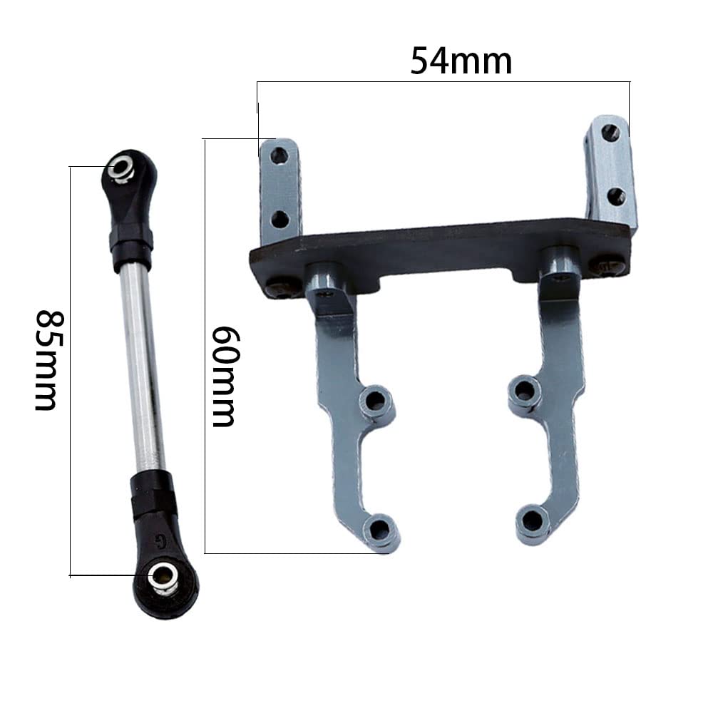 Carbon Fiber Metal Servo Mount Stand with Steering Link for 1/10 RC Crawler Car Axial SCX10 II 90046 AR44 Axle Upgrade Parts (Ti
