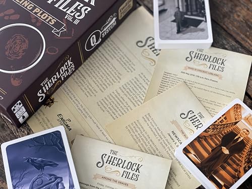 Indie Boards and Cards The Sherlock Files: Puzzling Plots, Brown, Model SFPP01IBC, Paper Game for Mystery Lovers