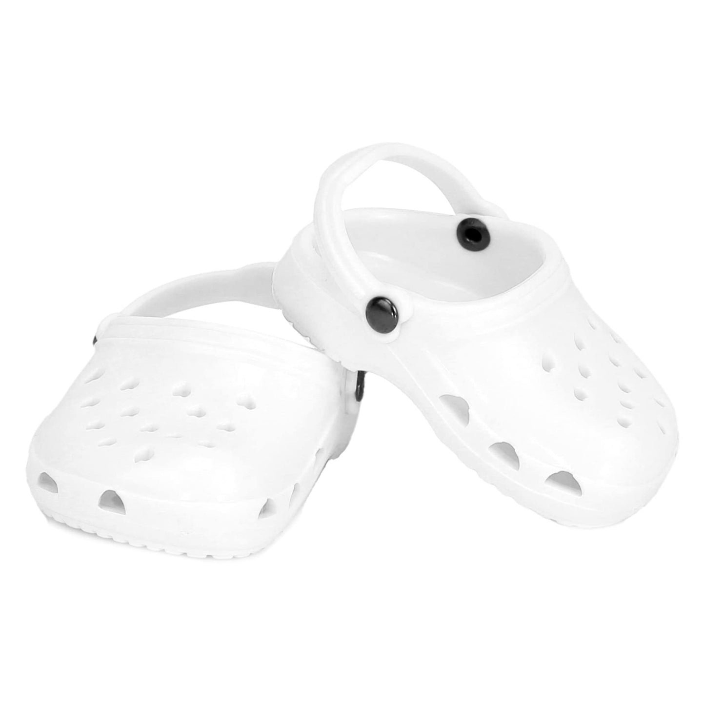 Sophia'S 18' Doll Set Of Two Comfy Polliwog Garden Clog Shoes In Hot Pink And White