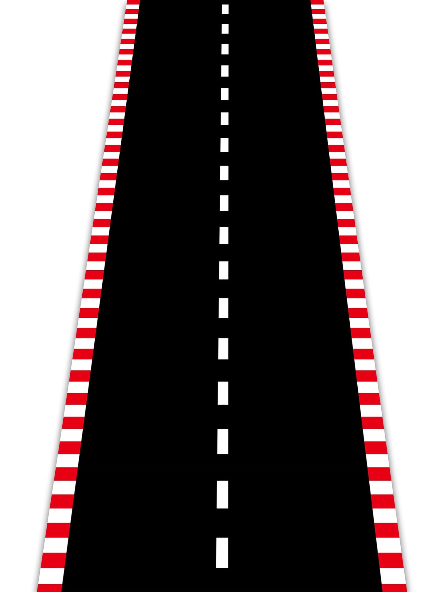 Racetrack Floor Running Black Racer Party Decoration Mat Road Table Runner Long Racetrack Tablecloth Drag For Party (Stripe Styl
