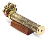 Rii Handcrafted Etched Floral Pattern Lacquered Brass Kaleidoscope Includes Two Separate Turning Wheels-A Unique Gift To My Son,