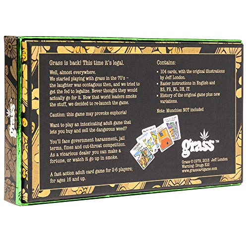 Tdc Games Grass Card Game, Novelty Card Game For Adults, Fast Paced Card Game For 2-6 Players, Hilariously Fun Game To Play With Friends, Card Game For Game Night