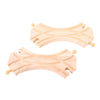 Bigjigs Rail Wooden Track Double Curved Turnouts (2 Pk) - Compatible With Bigjigs Train Sets And Most Wooden Train Set Brands, Quality Bigjigs Train Accessories