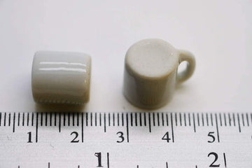 10 White Ceramic Coffee Mug Tea Cup Dollhouse Miniatures Food Kitchen