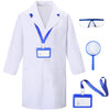 Togrop 4Pcs Doctor Scientist Lab Costume For Kids Role Play Thick White Coat Birthday Party Gift 5-6T
