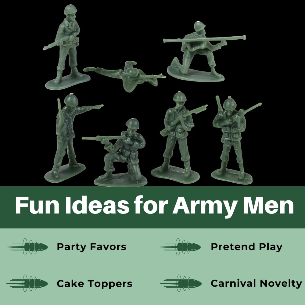 U. S. Toy Green Army Men Toy Soldiers Set, Classic Military Action Figures For Kids, Imaginative Play, Party Favors, And Collect