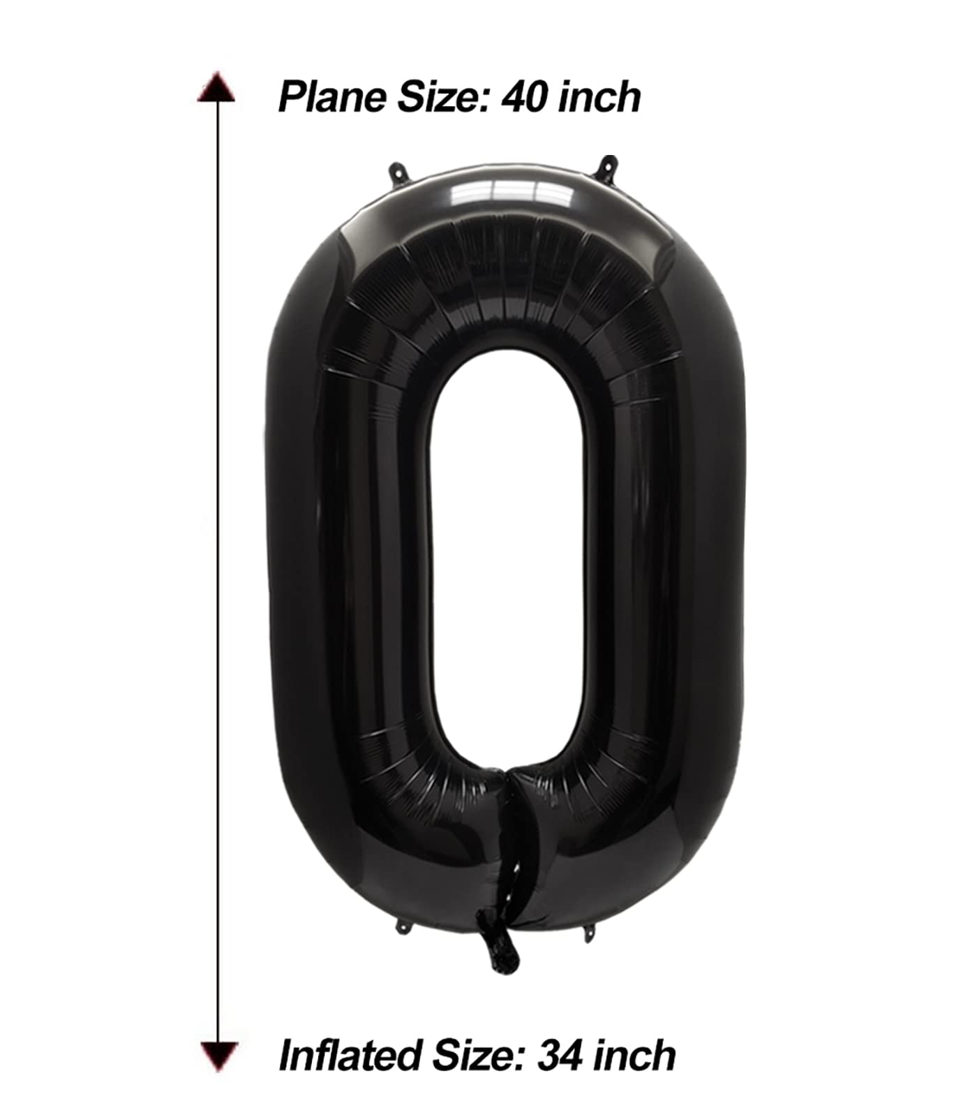 Aule 40 Inch Big Black 3 Balloon Number Large Foil Helium Number Balloons 0-9 Jumbo Giant Happy 3Rd Birthday Party Decorations F