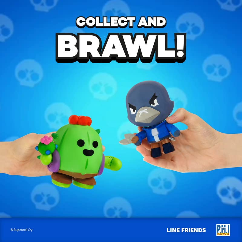 P.M.I. Brawl Stars Action Figure Crow Figure 4.5-Inch-Tall Collectibles Brawl Stars Toy Figurine Ofically Licensed Toys, Supe