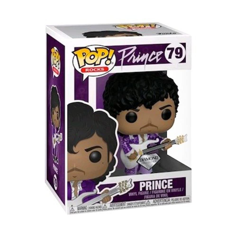 Funko Pop Rocks Vinyl Figure - Purple Rain Prince Diamond Glitter - Small - Model FU32245 - Exclusive