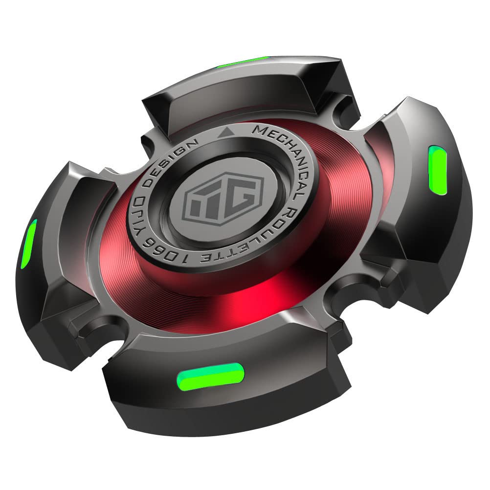 Fidget Spinners For Adults And Kids, Stress Anxiety Adhd Relief Figets Toy, Metal Finger Hand Spinner Toys With Luminous Light,