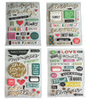 Pack Of Four Chipboard Stickers For Scrapbook (Multicolour), Paper