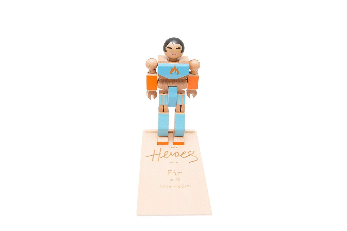 Once Kids Playhard Hero Action Figures – Fir Wood Baby Toys For Imaginative Play –Sturdy & Durably Packaged Hero Toy For Kids