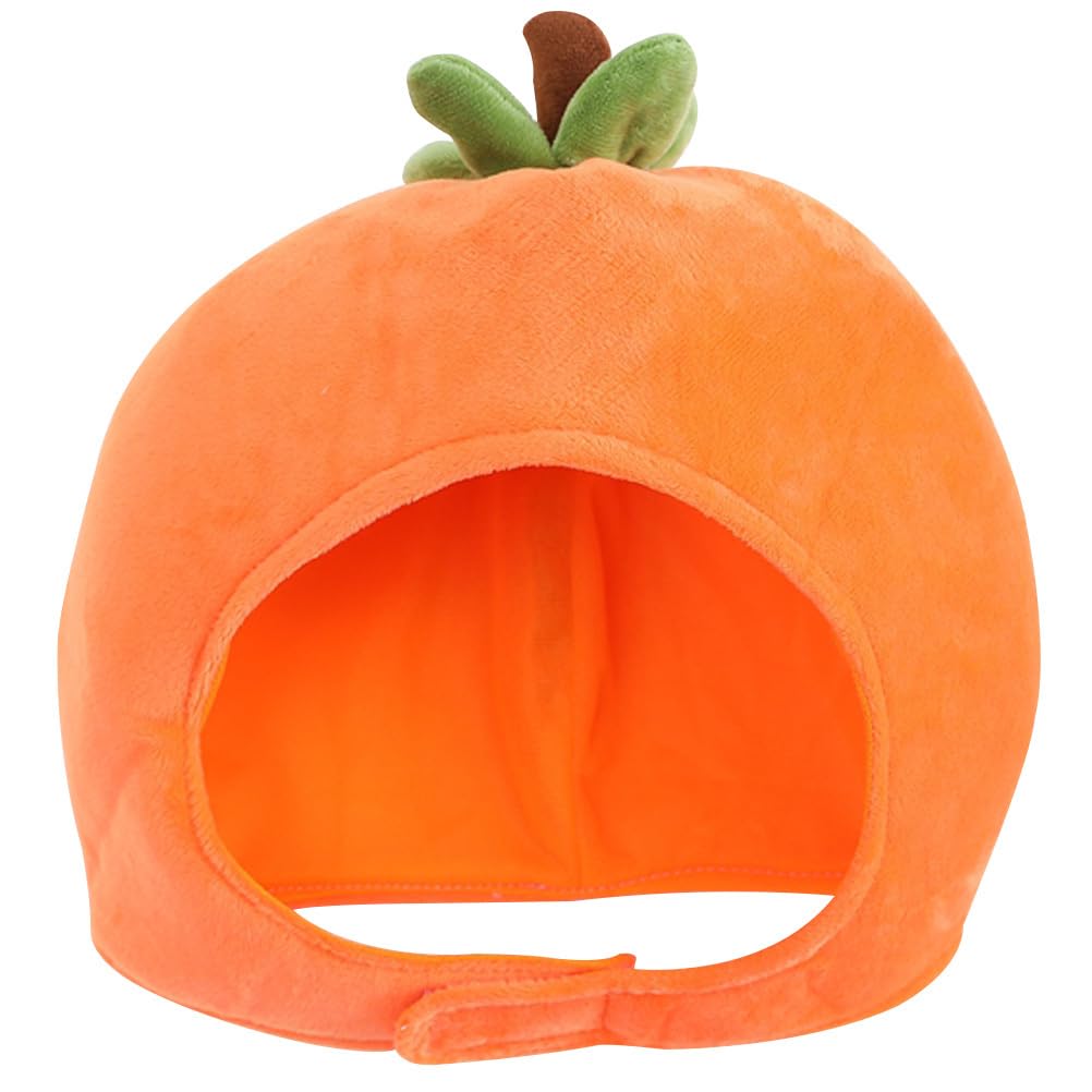 NOLITOY Funny Persimmon Hat, Plush Party Headgear Costume Accessory for Festive Event Photo Video Props Dress Up Decor