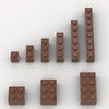 100 Piece Brown Bricks Bulk Assortment Pack, 9 Size Brown Classic Building Blocks Bricks, Compatible with Lego Parts and Pieces(