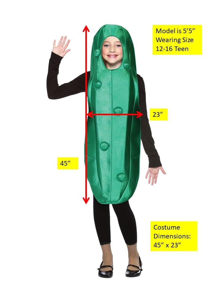 Rasta Imposta Ultimate Pickle Teen Costume Dill Spear Dress Up Cosplay Party Costumes, Teens Size 12-16