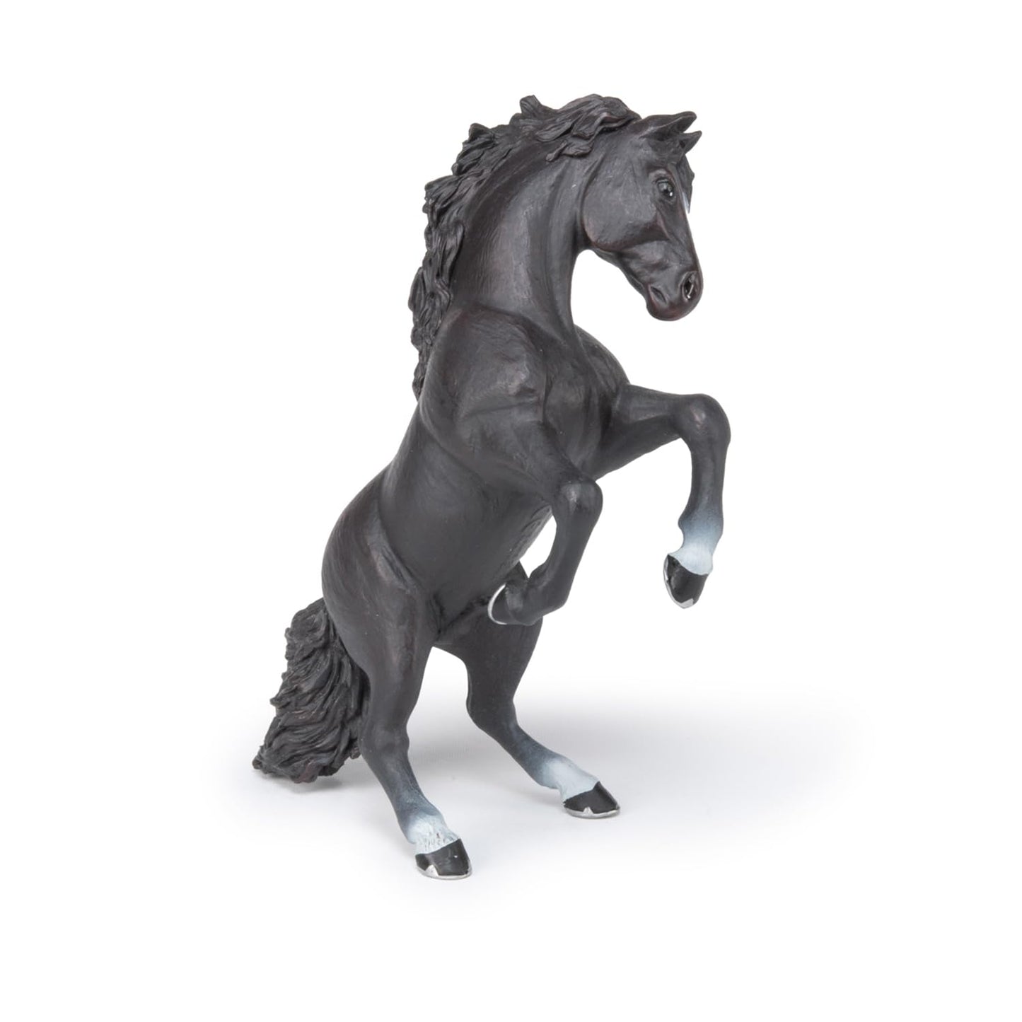 Papo - Hand-Painted - Figurine - Horses,Foals And Ponies - Black Reared Up Horse Figure-51522 - Collectible - For Children - Suitable For Boys And Girls - From 3 Years Old