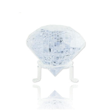 Btyyihex 3D Crystal Diamond Puzzle, Crystal Puzzle Brainteasers For Puzzlers Ages 16 And Up, 41Pcs(Transparent-Diamond)