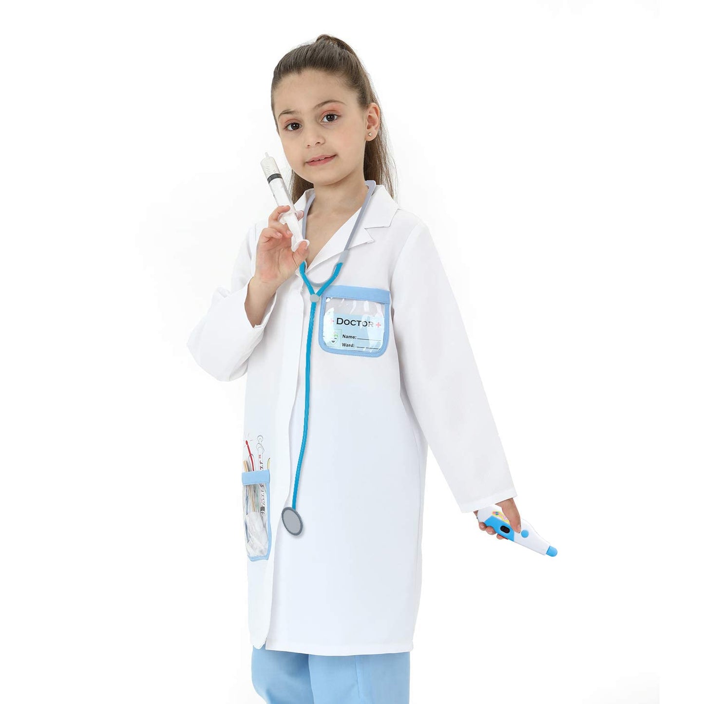 Lingway Toys Kids Role Play Doctor Costume Jacket with Accessories (3-4 years)
