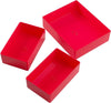 Token Silo Card Add On - 3-Piece Set Of Game Trays, Holds Game Cards, Tokens, Dials And Dice, Organize Lcg, Tcg And Board Game Accessories, Modular Design, Red Color, Made By Gamegenic
