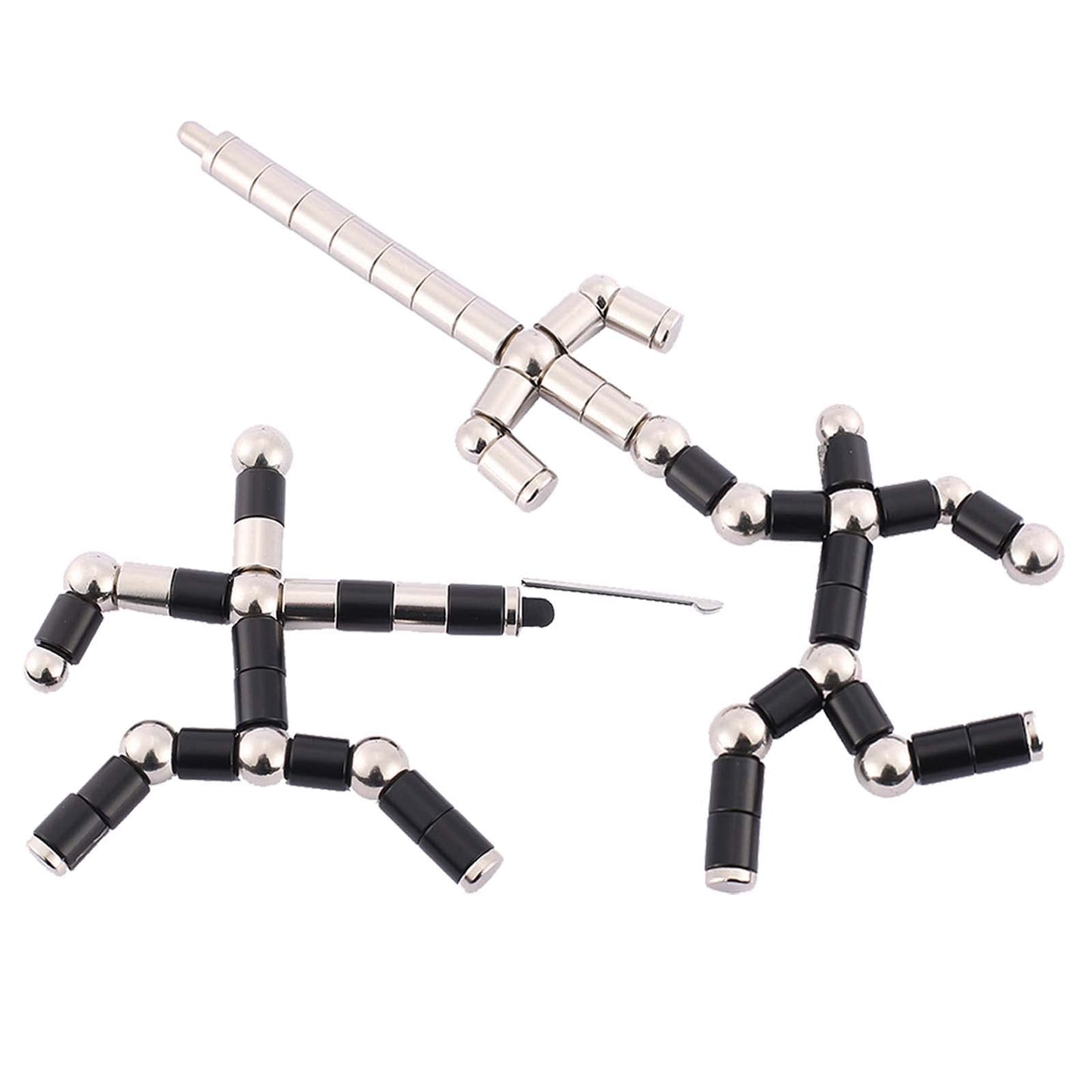 Vywmna Fidget Pen For Adults Kids,Toy Decompression Magnetic Metal Pen, Desk Toys Multifunctional Deformable Magnet Writing Pen(