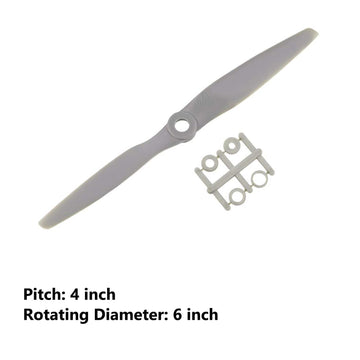 Top-Vigor 3Pcs Cw Rc Propellers 6040 6 X 4 Inch 2-Vane Rc Vehicle Propellers Replacement For Rc Airplane With Adapter Rings Nylo