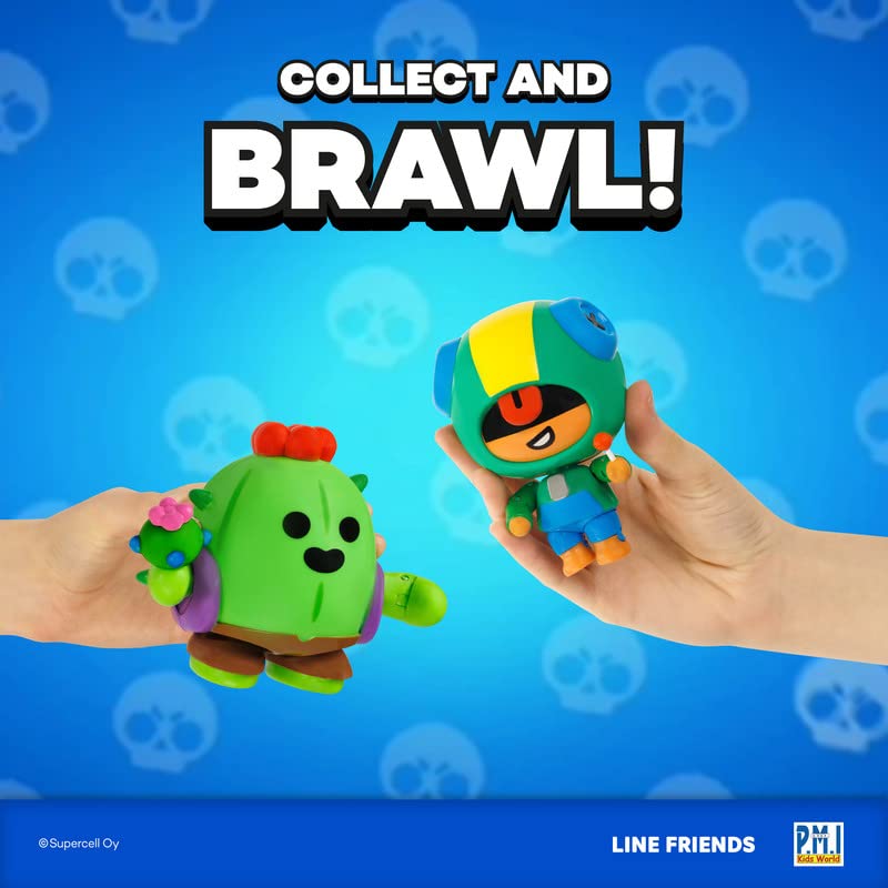 P.M.I. Brawl Stars 4.5'' Leon With Lollipop Action Figure - Officially Licensed, Articulated, Gift For Gamers