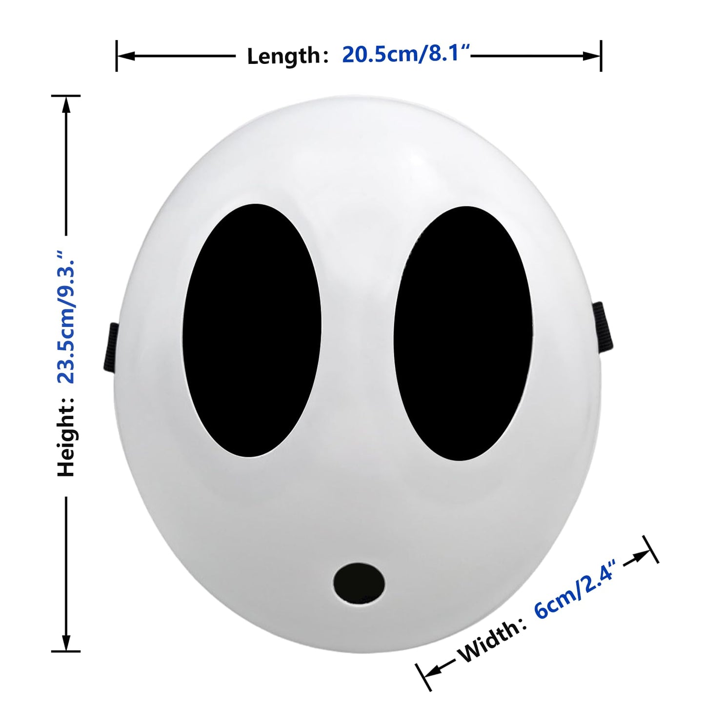 Varuotu Shy Guy Mask White Anime Mask Halloween Mask Funny Face Mask Halloween Costume Cosplay Props Accessories (Boy)