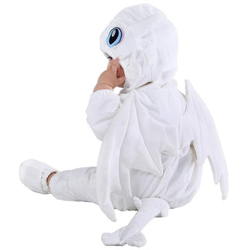 Hsctek Toddler Dragon Costume, Baby How To Train Your A Dragon Cosplay Newborn Boys Girls, Infant Halloween Onesie Costume 2-3T, White