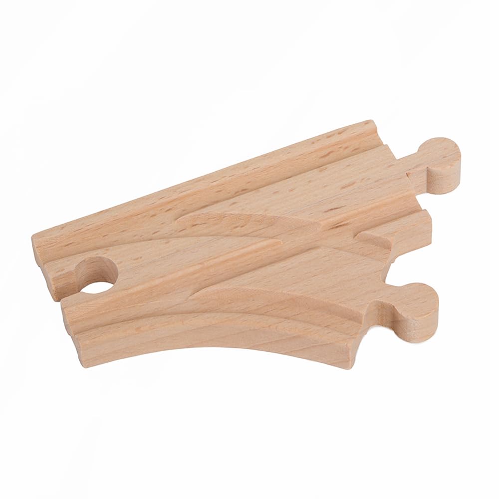 56 Piece Wooden Train Track Expansion Pack with Tunnel Compatible Thomas Wooden Railway Brio Chuggington Imaginarium Set by Orbr