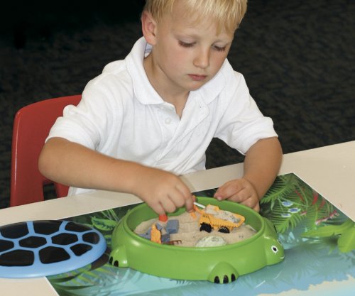 Desktop Sandbox Critter - Sea Turtle Play Set (10.5 x 8.5 Inch Zen Box for Desks)