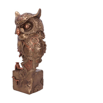 Nemesis Now Steampunk Ohm Owl Figurine, Resin, Bronze, 29Cm