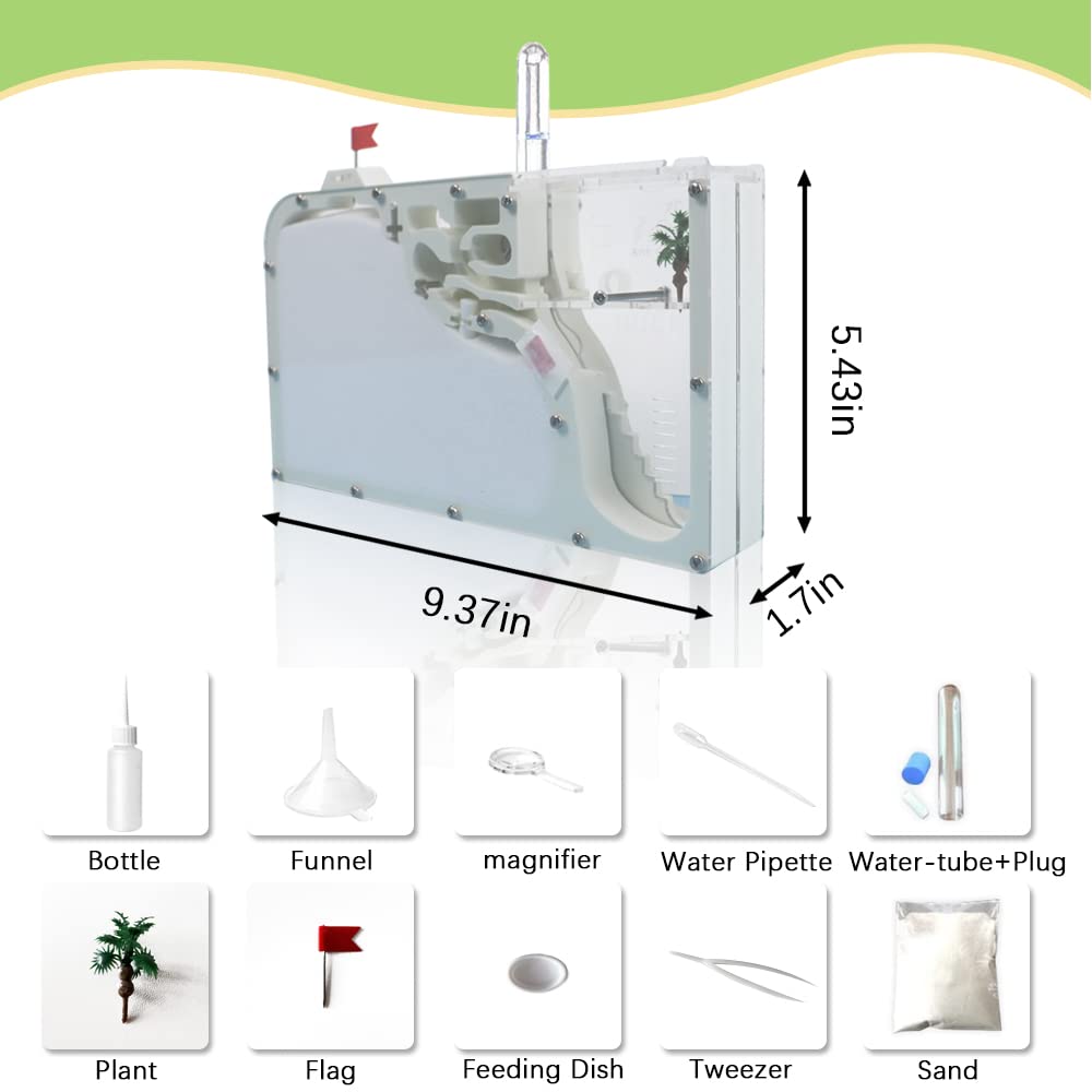 Elnmlht Ant Nest Farm Castle For Live Ants, Ant Colony Observation Kit, Ant Habitat Science Learning Kit For Students Kids Child