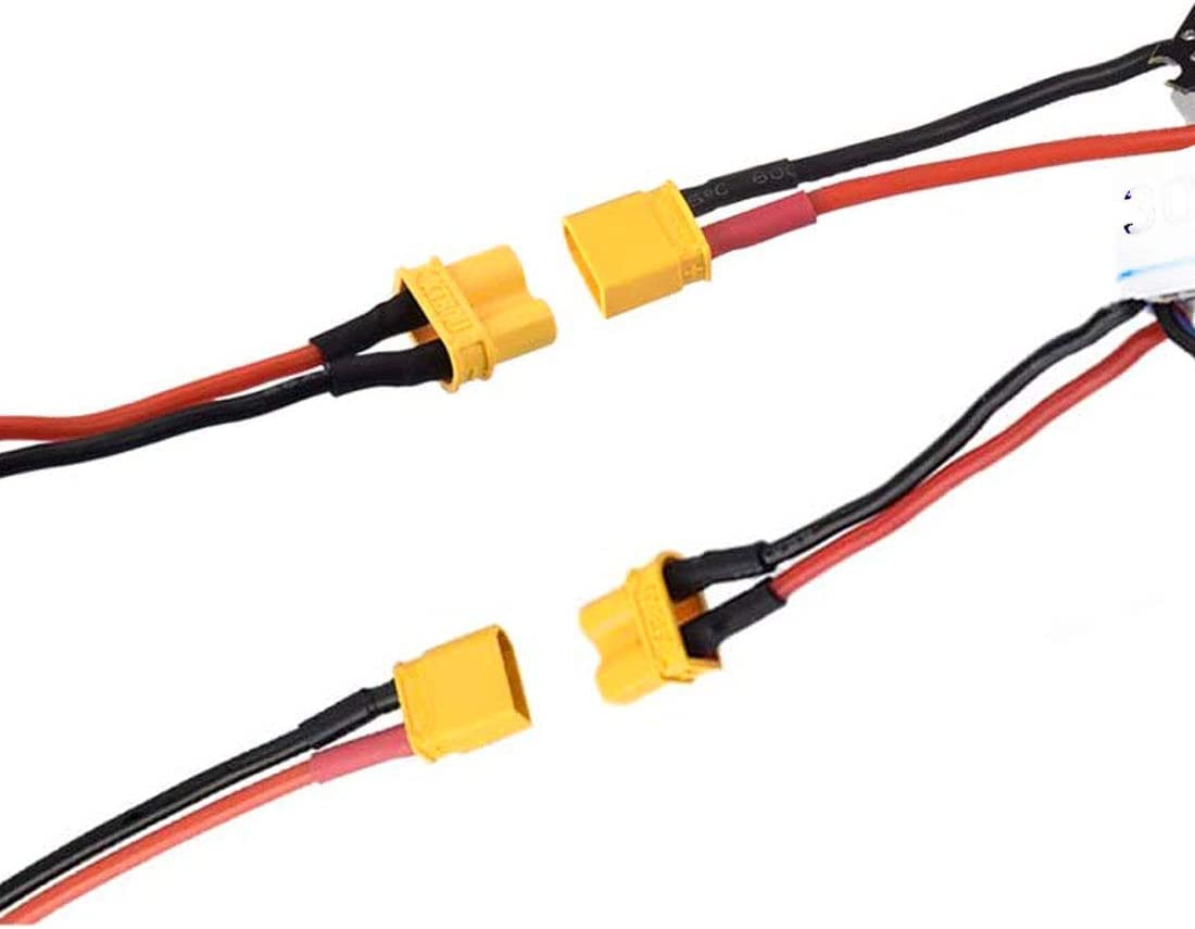 5Pairs XT30 Plug Male Female Connector with 100mm 16AWG Silicone Wire for RC LiPo Battery FPV Drone