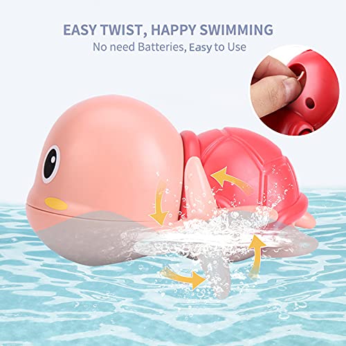 Baby Bath Toys, Wind Up Swimming Turtle Toys For Toddlers, Floating Water Bathtub Shower Toys, Bathroom Pool Play Sets Fun Batht