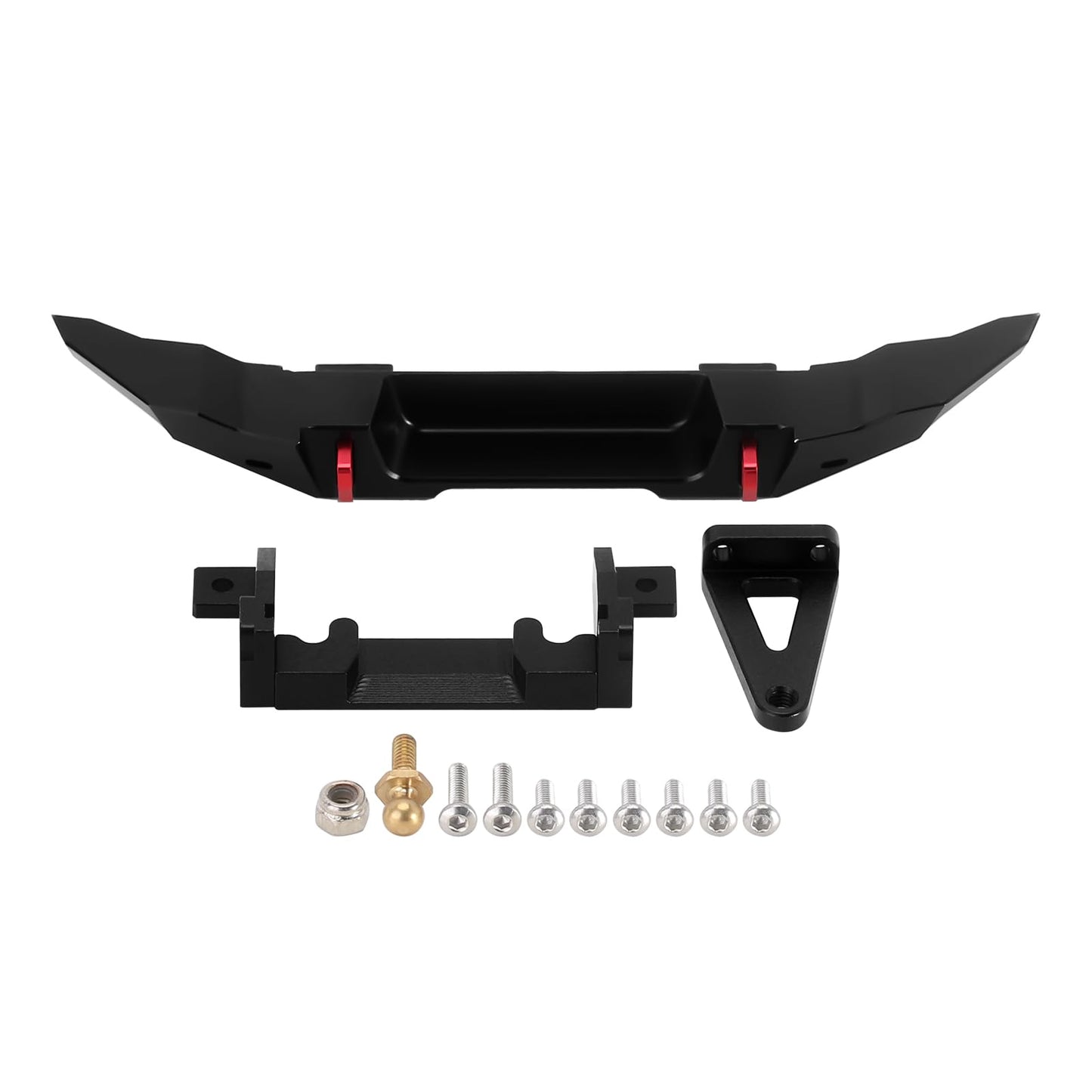 INJORA 23g Front and 25g Rear Bumper - CNC Aluminum Bumper Set for TRX4M Bronco Upgrade 1/18 RC Crawler