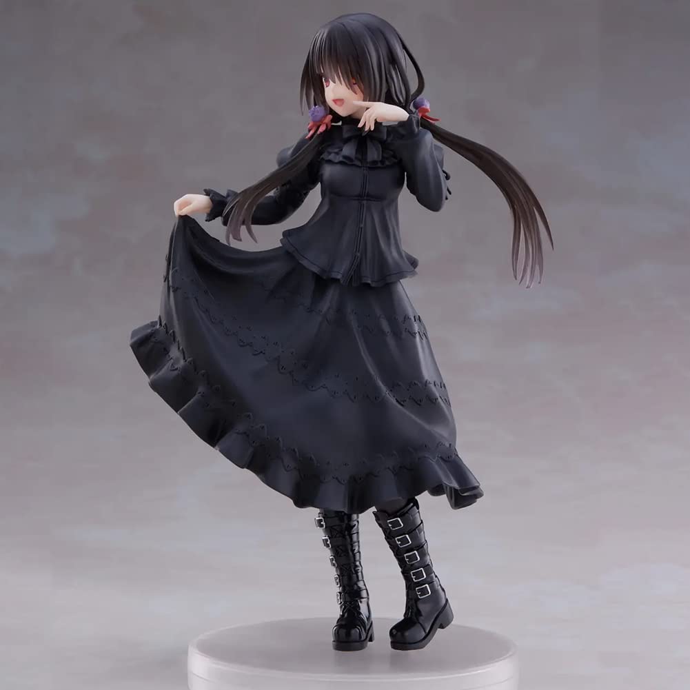 Lunk Tokisaki Kurumi Action Figure Black Dress Model Pvc Anime Statue Character Collections Model Ornaments 7.9 Inch
