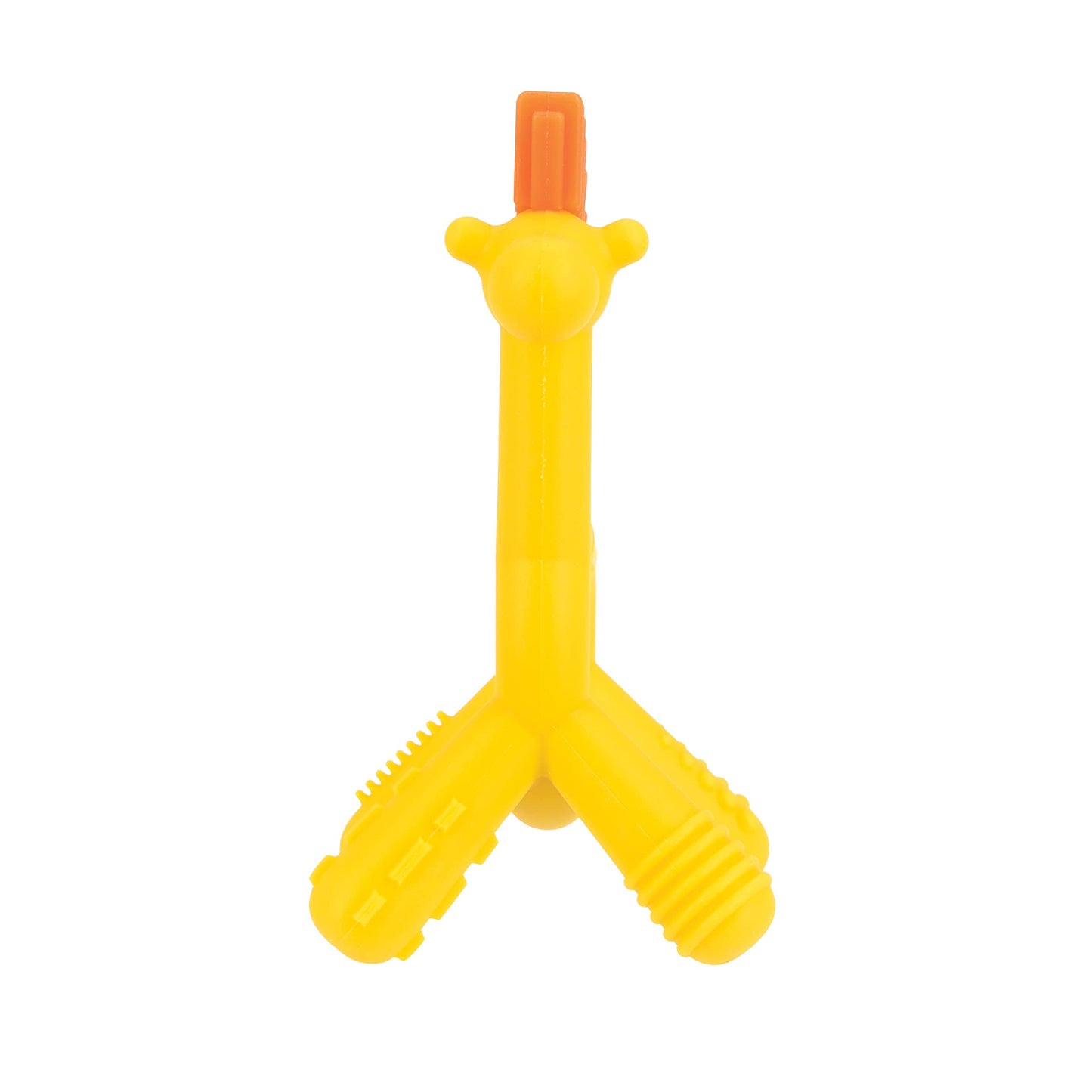 Nuby Silicone Geo Zoos Teether - Giraffe Teething Toy For Babies 3+ Months - Soothes And Massages Sore Gums