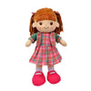 Linzy Toys, 16'' Little Sweet Hearts Interactive Soft Plush Rag Doll, Embroidered Face & Removable Clothes (90959), Plaid