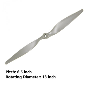 TOP-VIGOR 2pcs CW RC Propellers 1365 13 x 6.5 Inch 2-Vane RC Vehicle Propellers Replacement for RC Airplane with Adapter Rings N