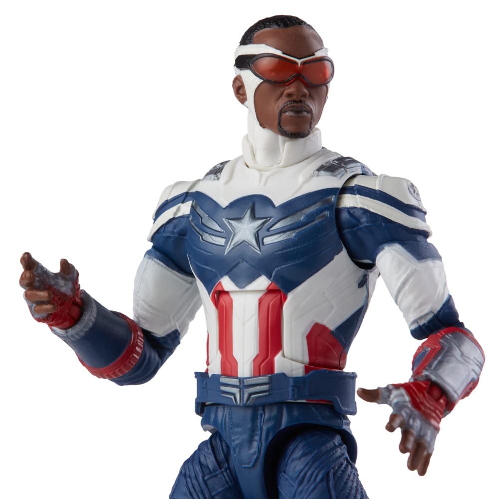 Avengers Hasbro Marvel Legends Series 6-Inch Action Figure Toy Captain America: Sam Wilson Premium Design And 2 Accessories, For Kids Age 4 And Up