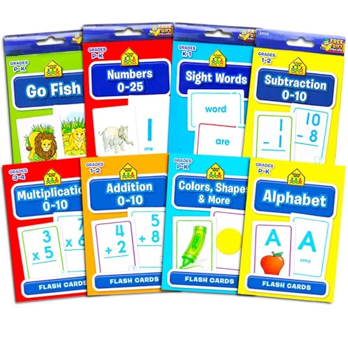 Flash Cards For Toddlers Kids Ultimate Set Bundle ~ 12 Packs Of Flashcards (Abc Flash Cards; Colors And Shapes, Numbers; Additio
