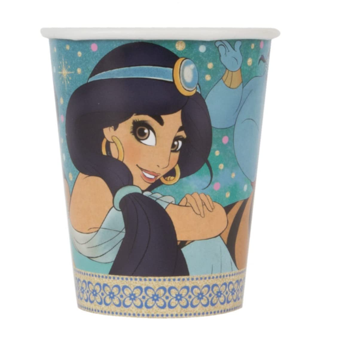 Multicolor Paper Disney Aladdin Cups (9Oz) 8 Count - Perfect Drinkware For Aladdin Fans And Disney Themed Birthday Celebrations