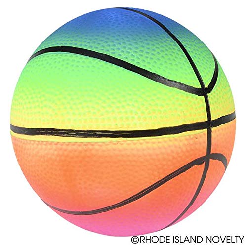 Rhode Island Novelty 6 Inch Rainbow Sports Vinyl Balls Set Of 3 Assorted Designs May Vary