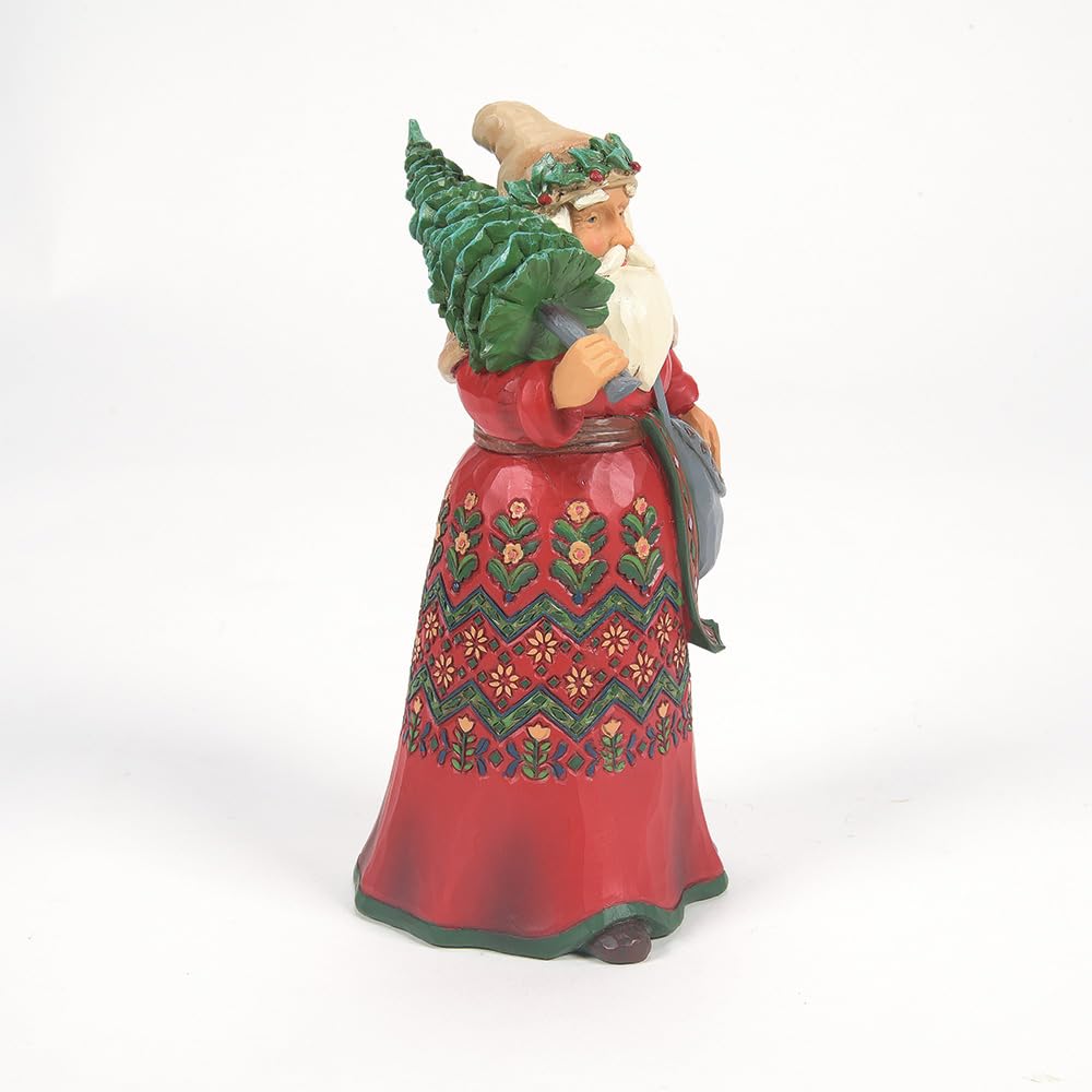 Enesco Jim Shore Heartwood Creek Santa'S Around The World Sweden Stone Resin, 7' Figurine