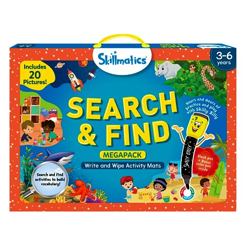 Skillmatics Preschool Learning Activity - Search And Find Megapack Educational Game, Perfect For Kids, Toddlers Who Love Toys, Art And Craft Activities, Gifts For Girls And Boys Ages 3, 4, 5, 6