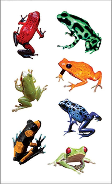 Playhouse Pack of Three Perforated Sticker Half-Sheets for Crafts, Trading & Collecting - Rainforest Frogs 1 Pack