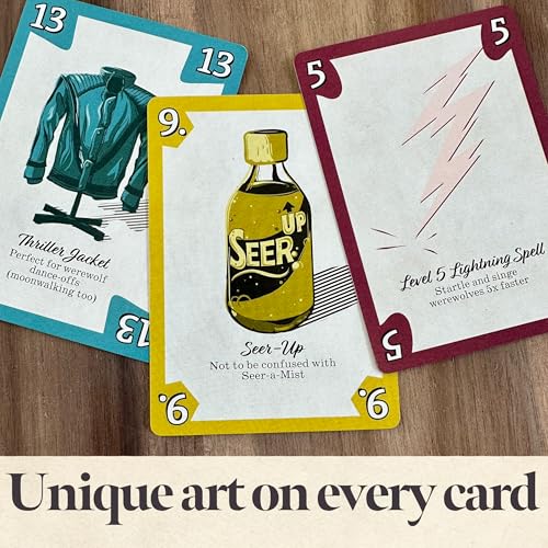 Bezier Games Seers Catalog - From The Creators Of One Night Ultimate Werewolf - Fast-Paced Card Game - Easy To Learn - Strategy & Deduction For 2-5 Players Ages 15+